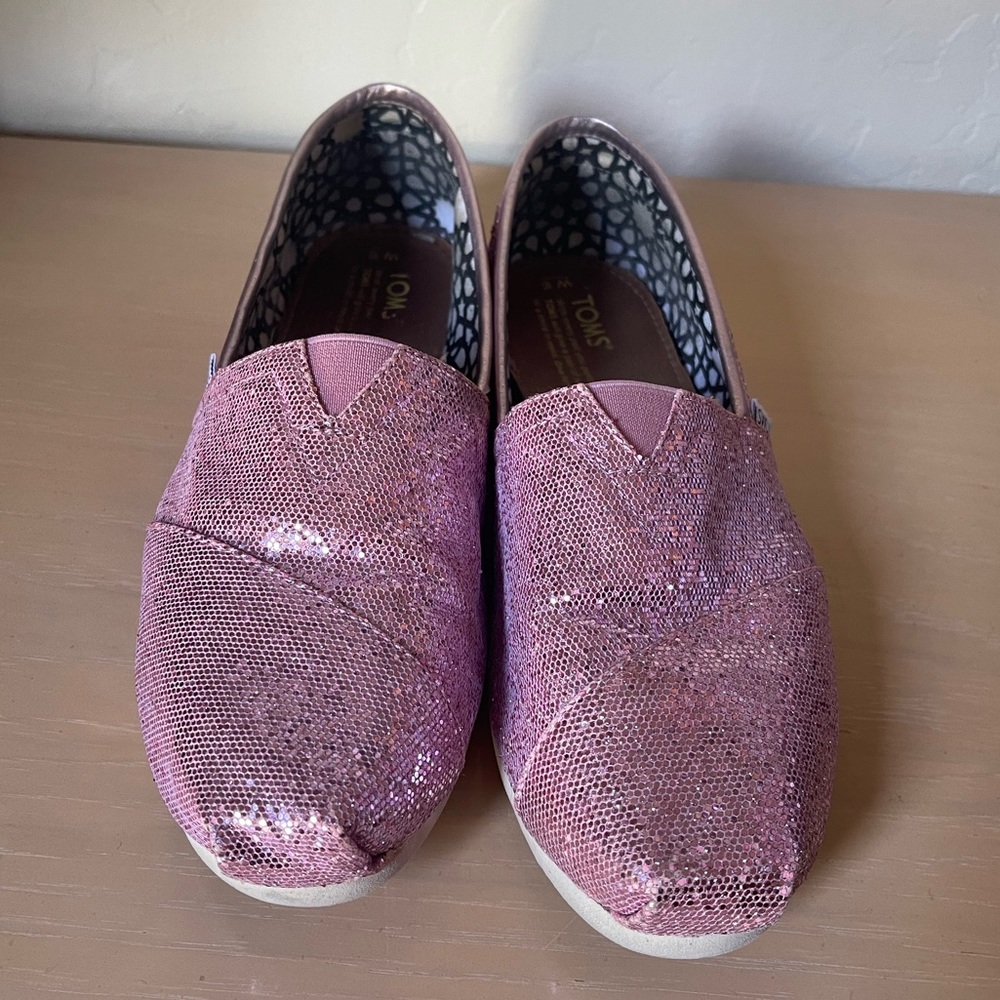 Pink Glitter TOMS